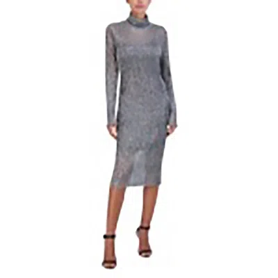 Bcbgmaxazria Womens Metallic Polyester Midi Dress In Multi