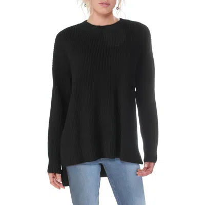 Bcbgmaxazria Womens Oversized Crewneck Pullover Sweater In Black