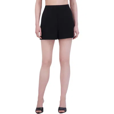 Bcbgmaxazria Womens Pintuck Dressy High-waist Shorts In Black