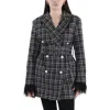 Bcbgmaxazria Womens Plaid Polyester Wear To Work Dress In Black