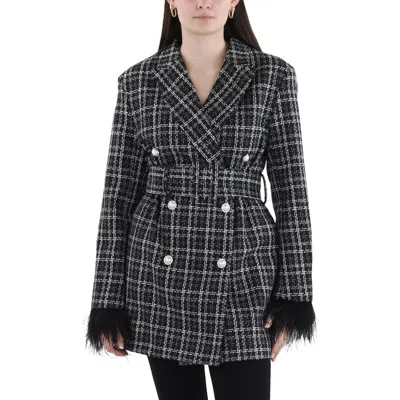 Bcbgmaxazria Womens Plaid Polyester Wear To Work Dress In Black
