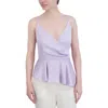 Bcbgmaxazria Surplice Peplum Top In Blue