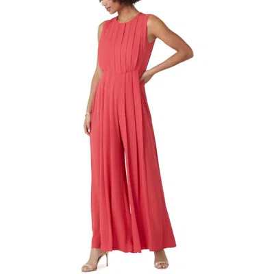Bcbgmaxazria Womens Pleated Flowy Jumpsuit In Pink