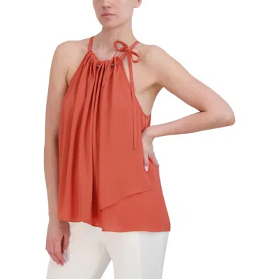 Bcbgmaxazria Womens Pleated Metallic Halter Top In Multi