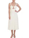 BCBGMAXAZRIA WOMENS PLEATED MIDI COCKTAIL AND PARTY DRESS