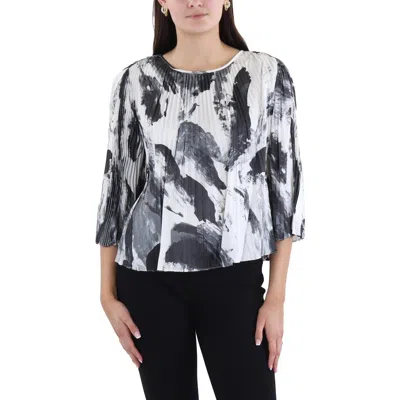 Bcbgmaxazria Womens Pleated Rayon Blouse In Multi
