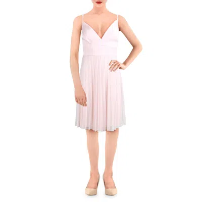 Bcbgmaxazria Womens Plunging Sleeveless Cocktail Dress In Pink