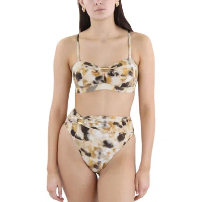Bcbgmaxazria Womens Printed Nylon Swim Bottom Separates In Black