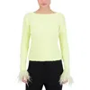 Bcbgmaxazria Womens Ribbed Knit Pullover Sweater In Green