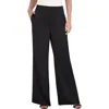 Bcbgmaxazria Womens Satin Back Zip Wide Leg Pants In Black