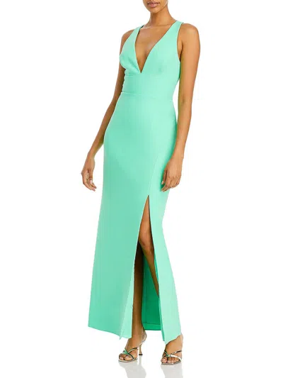 Bcbgmaxazria Womens Scuba Maxi Evening Dress In Green