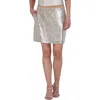 Bcbgmaxazria Womens Sequined Lined Mini Skirt In Silver