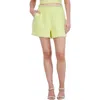 Bcbgmaxazria Womens Short Flat Front High-waist Shorts In Yellow