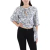 Bcbgmaxazria Womens Side Tie Polyester Blouse In Multi