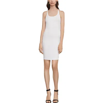 Bcbgmaxazria Womens Sleeveless Ribbed Tank Dress In White