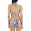 Bcbgmaxazria Womens Snake Print Nylon Bikini Swim Top In Black