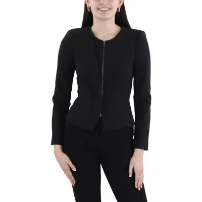 Bcbgmaxazria Womens Solid Polyester Collarless Blazer In Black