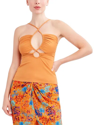 Bcbgmaxazria Womens Strappy Cut-out Tank Top In Multi