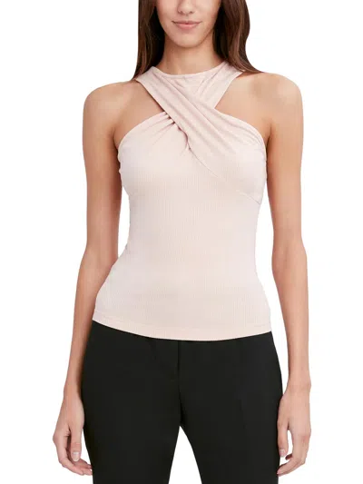 Bcbgmaxazria Womens Twist Neck Casual Tank Top In Pink