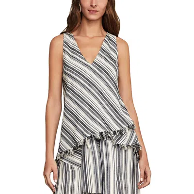 Bcbgmaxazria Womens V-neck Fringe Shell In Multi