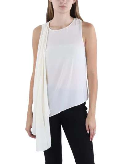 Bcbgmaxazria Womens Wrap Woven Top Shell In White