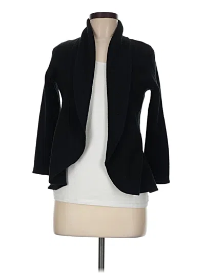 Pre-owned Bcbgmaxazria Wool Cardigan Sweater In Black