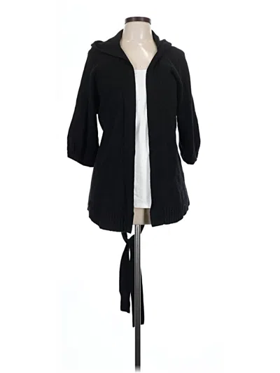 Pre-owned Bcbgmaxazria Wool Cardigan Sweater In Black