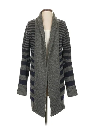 Pre-owned Bcbgmaxazria Wool Cardigan Sweater In Gray