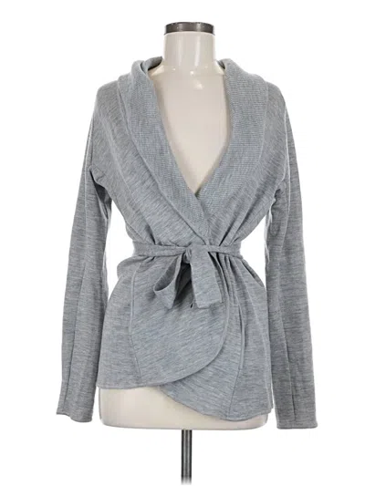 Pre-owned Bcbgmaxazria Wool Cardigan Sweater In Gray
