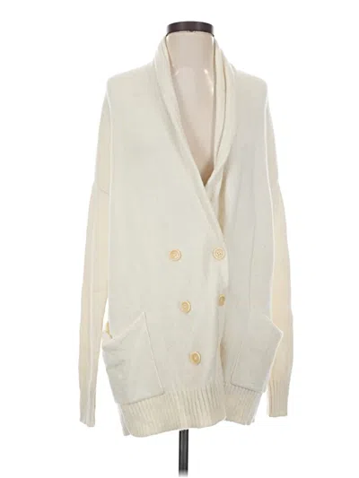 Pre-owned Bcbgmaxazria Wool Cardigan Sweater In Ivory
