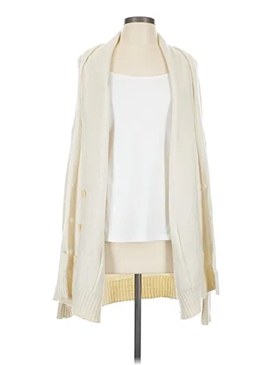 Pre-owned Bcbgmaxazria Wool Cardigan Sweater In Ivory