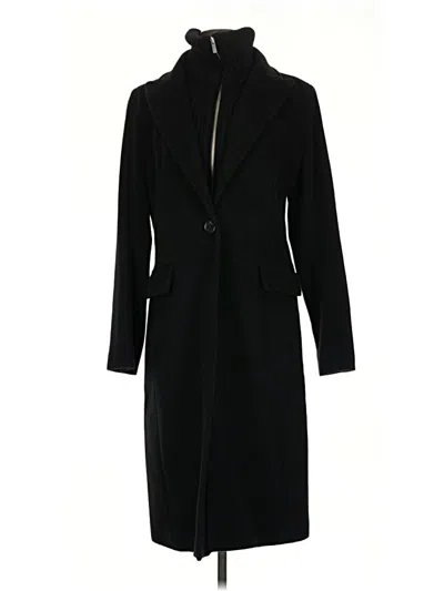 Pre-owned Bcbgmaxazria Wool Coat In Black