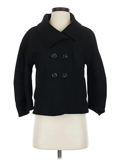 Pre-owned Bcbgmaxazria Wool Coat In Black
