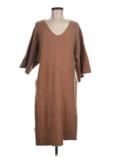 Pre-owned Bcbgmaxazria Wool Dress In Brown
