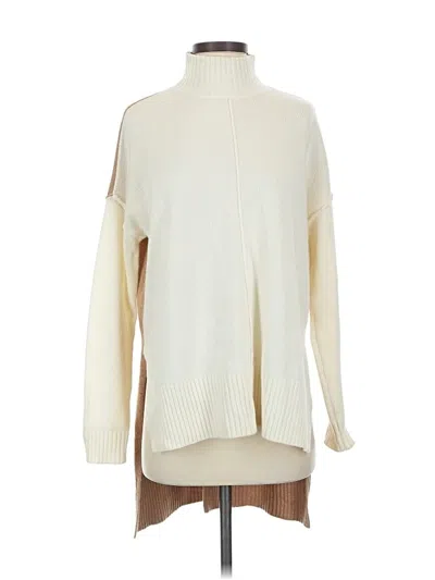 Pre-owned Bcbgmaxazria Wool Pullover Sweater In Ivory
