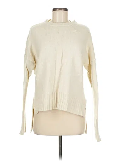 Pre-owned Bcbgmaxazria Wool Pullover Sweater In Ivory