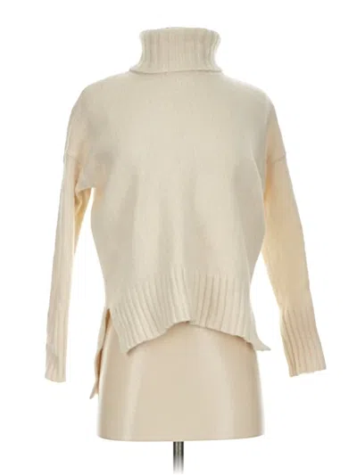 Pre-owned Bcbgmaxazria Wool Pullover Sweater In Ivory