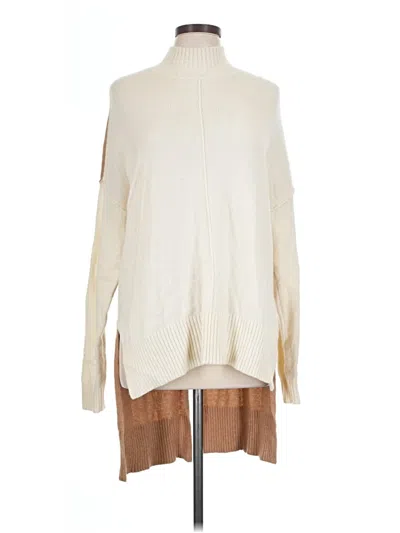 Pre-owned Bcbgmaxazria Wool Pullover Sweater In Ivory