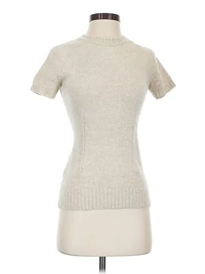 Pre-owned Bcbgmaxazria Wool Pullover Sweater In Ivory