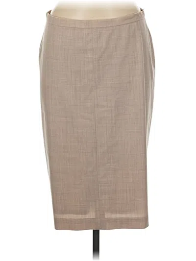Pre-owned Bcbgmaxazria Wool Skirt In Tan