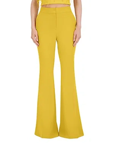 Bcbgmaxazria Woven Flare Leg Pants In Golden Rod