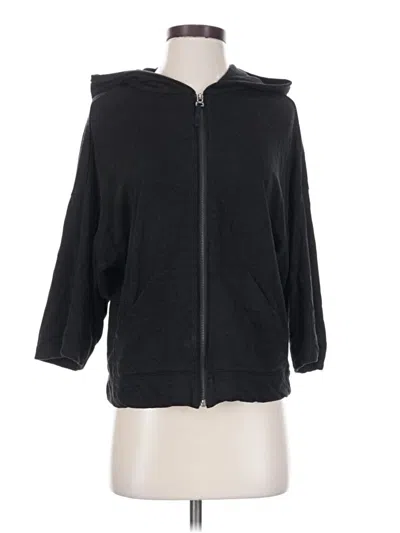 Pre-owned Bcbgmaxazria Zip Up Hoodie In Black