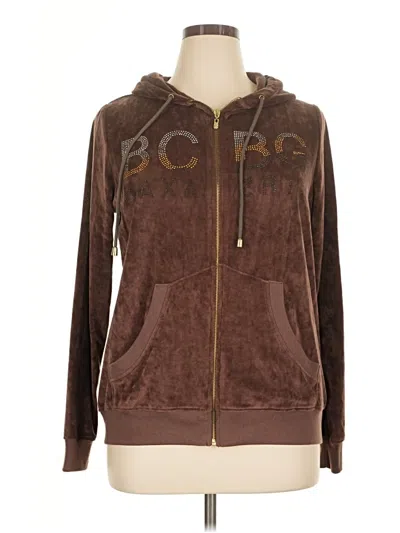 Bcbgmaxazria Zip Up Hoodie In Brown