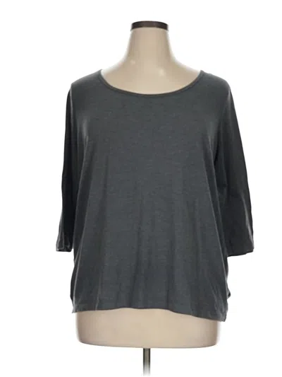 Pre-owned Bcg 3/4 Sleeve Top Gray Boatneck Tops