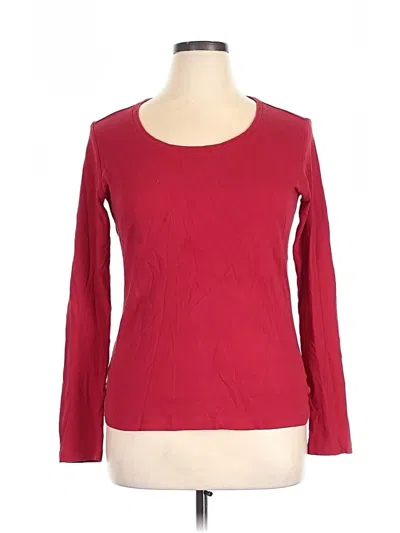 Pre-owned Bcg Long Sleeve Top Burgundy Boatneck Tops
