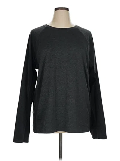 Pre-owned Bcg Long Sleeve Top Gray Crew Neck Tops