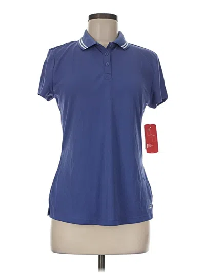 Pre-owned Bcg Short Sleeve Top Blue Collared Neckline Tops