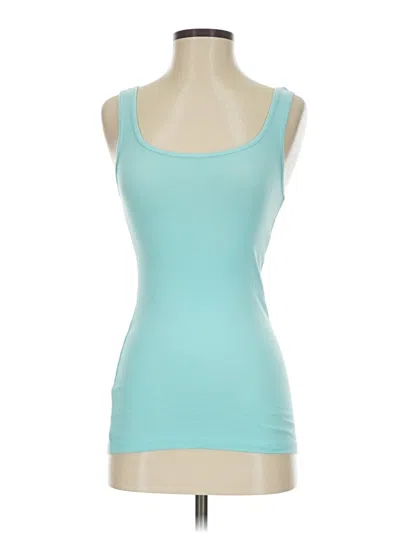 Pre-owned Bcg Tank Top Teal Strapless Neckline Tops In Blue
