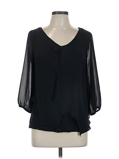 Pre-owned Bcx 3/4 Sleeve Blouse In Black