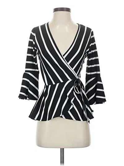 Pre-owned Bcx 3/4 Sleeve Blouse In Black